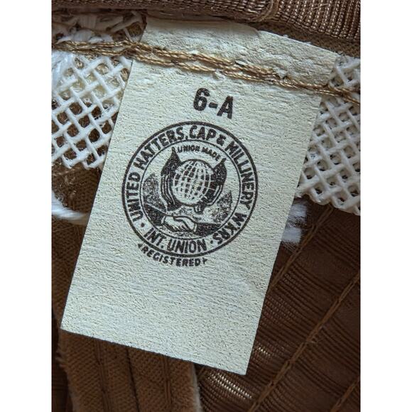 Betmar NWT Beige Taupe MCM NEW 1960s 1970s Union Made USA Fedora Hat 6A - Picture 6 of 6